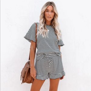 Ciao Bella Striped Ruffle Set